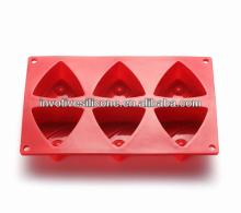 LFGB Standard 6 Cups  Leaf  Shaped  Silicone  Mold  Cake  Decorating