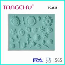 Flower- shaped   soap  molds silicone candle cake decoration