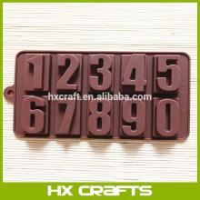 0-9 10 Number shape Silicone 3D Mold Cookware Dining Bar Non-Stick Cake Decorating fondant soap mold