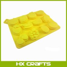 Food  grade   fruit  silicone chocolate mold/cherry banana grape apple strawberry ice /butter tray mould