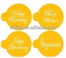 Script Celebrations Flexible cake stencils for cake decorating