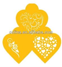 Contemporary Hearts Art Flexible cake stencils for cake decorating
