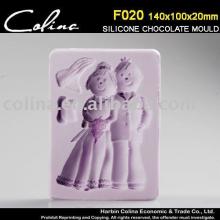 Wedding Couple Silicone Fondant mold, 3D chocolate sugar paste Mould,Cake Decorator