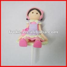 polymer clay lovely girls Cake decoration