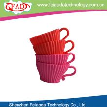 New product eco-friendly silicon teacup set cake decoration