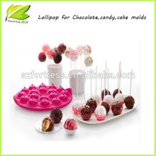 Silicone  Ball  Shaped cake,  chocolate ,biscuit cookie Lollipop Baking Modelling Tray With 18 Pcs Stick