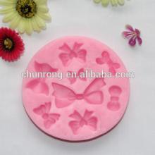 100% foodgrade fondant 3d silicone cake decorating molds,silicone 3d mold,bowknot soap mould