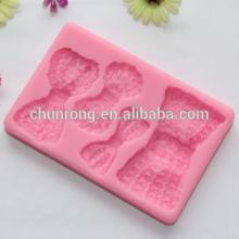 100% foodgrade fondant 3d silicone cake decorating molds,bowknot silicone 3d mold,soap mould