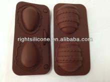 Two holes egg shape silicone cake mould