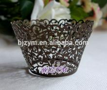 Laser Cutting baking tools Lase Paper cake decorating tools Cupcake Wrapper Brown Color