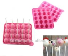 Eco-friendly hot sale lollipop shaped silicone cake pop molds