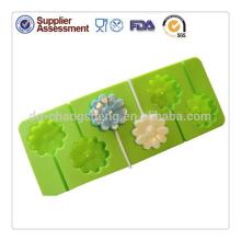 2014 Newest food grade silicone lollipop candy mould flower shape silicone lollipop molds for hard c