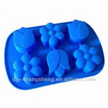 6-cavity different shape silicone cake mold for Cake Decorating with 6 Cup/chocolate mold