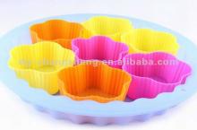 Eco-friendly cupcake silione molds microwave safe cake tools mini star shape silicone cake mould for