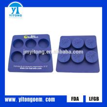 2014 Good Quality Silicone Chocolate Mold With 6 Cavity Easter Egg Shaped Ball Mold Approved FDA Sta