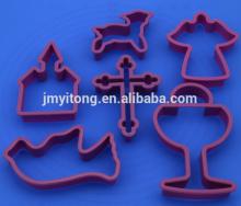 2014 China DIY 4 PCS Christmas plastic cookie cutter/4 PCS cookie press cake decoration set