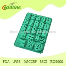 Dark green  3d   chocolate  mold Numbers silicone  chocolate  mold