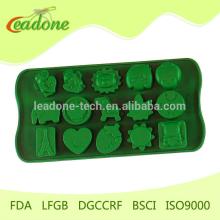 Dark Green chocolate molds cartoon Silicone Chocolate Mold