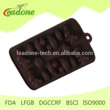 Hot selling food grade heat resistant Easter rabbit and egg shaped nonstick 3d chocolate mold