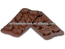 rabbit and egg shape silicone chocolate models