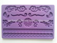 PoP silicone fondant mold cake decorating stencils