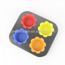 cupcake mold,silicone mold for cake decoration,4 cups with cup cup mold factory