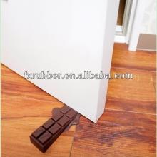 Chocolate bar shaped silicone rubber door wedges for hotel home