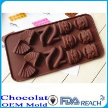 MFG Various shape silicone chocolate molds silicone  mini   flower  chocolate molds