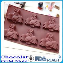 MFG Various shape silicone chocolate molds textured egg shape cake decorate push mold