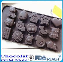 MFG Various shape silicone chocolate molds round shape silicone egg mold