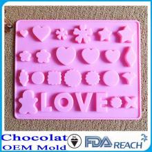 MFG Various shape silicone chocolate molds silicone fried egg ring