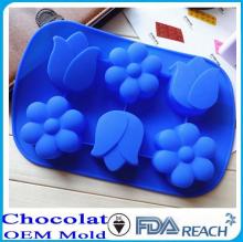 MFG Various shape silicone chocolate molds lollipop mold