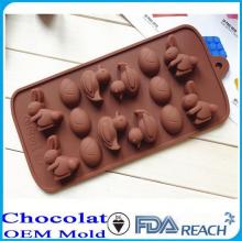 MFG Various shape silicone chocolate molds silicone spoon sucker lollipop chocolate mold