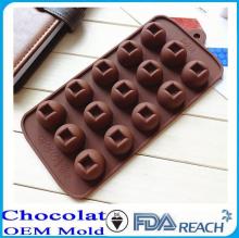 MFG Various shape silicone chocolate molds oem custom plastic chocolate lollipop molds