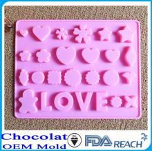 MFG Various shape silicone  chocolate  molds  hot   chocolate   lollipops 