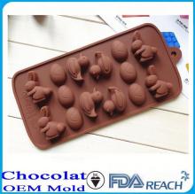 MFG Various shape silicone chocolate molds happy birthday shaped cake decorate push mold