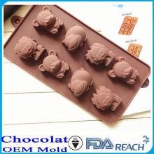 MFG Various shape silicone chocolate molds flower shaped cake decorate push mold
