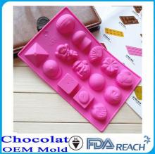 MFG Various shape silicone chocolate molds edible flowers cake decorations