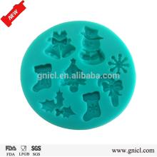 Promotional baking tools for christmas fondant silicone molds for cake decorating
