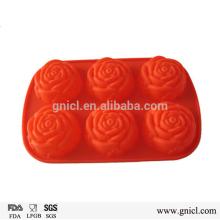 Cake Tools Type and Moulds Bakeware Mini Rose  Flower   Food  Grade Silicone Cake Molds Chocolate Cake D