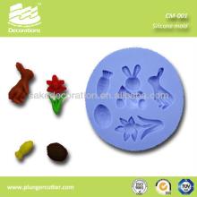 Easter Rabbit silicone fondant cake decorations mold/easter decorations silicon maker