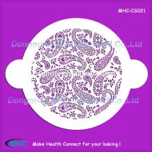 Round shape making cake decorating border cake stencil design