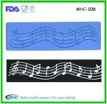 Music notes silicone lace mat,fondant  cake  decoration product wholesale