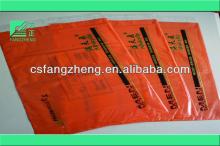 good quality saffron Zipper plastic bags for packing winter clothes