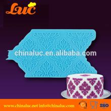 Damask 3D stencil arts crafts cake decorating projects mould silicone molds silicone onlay