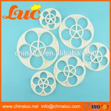 High Quality Plastic Sugarcraft Cake Decorations Rose Cutter Set flower Fondant Cutters