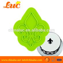Wholesale Cake Decorating Suppliers Fondant Silicone Onlay Fleur de Lis Silicone Onlay Cake Pattern