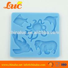 3D fondant cake decorating animal silicone mold marine animal silicone cake molds