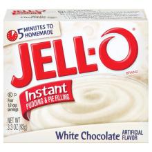 Jell-O Fat Free Instant White Chocolate Pudding & Pie Filling 3.3 oz (43000-20443)