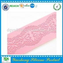 High quality lace silicone molds for cake decorating long cake decorative silicone mat silicone fond